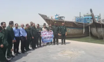 بازدید علمی ناحیه مقاومت بسیج شهرستان آبادان از اداره بندر و دریانوردی