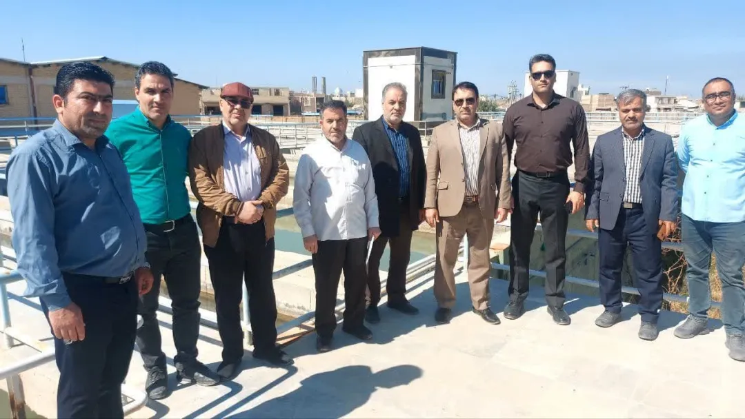 حضور بسیج مهندسین عمران و معماری استان زنجان در تصفیه خانه آب شرب خرمشهر
