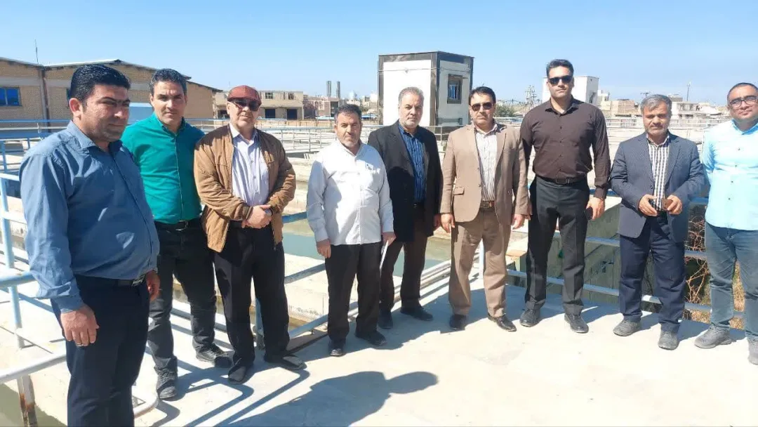 حضور بسیج مهندسین عمران و معماری استان زنجان در تصفیه خانه آب شرب خرمشهر