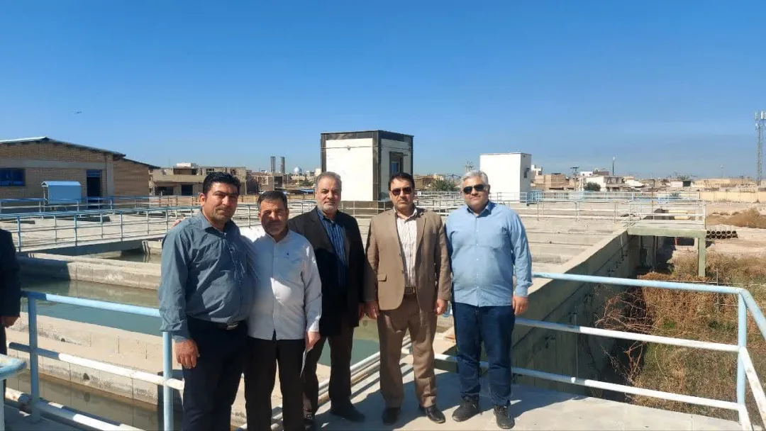 حضور بسیج مهندسین عمران و معماری استان زنجان در تصفیه خانه آب شرب خرمشهر