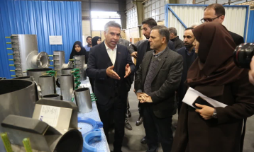 یازدید استاندار زنجان از شزکت تولید کننده انواع کلمپ انشعاب گیر